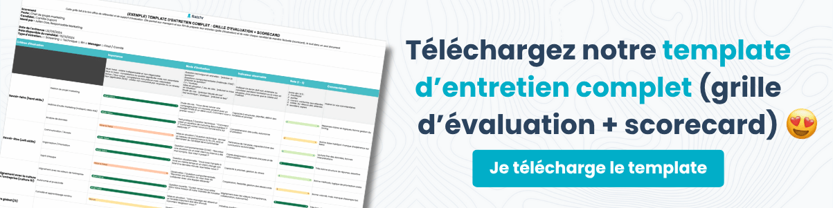 template entretien grille évaluation scorecard télécharger