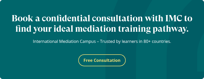 Book a confidential consultation with IMC to find your ideal mediation training pathway.