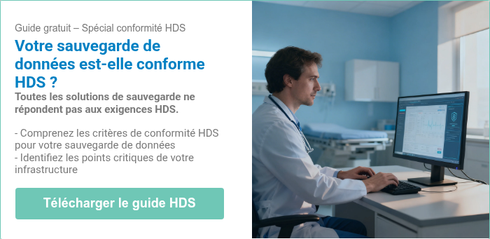 Guide gratuit &ndash; Sp&eacute;cial conformit&eacute; HDS Votre sauvegarde de donn&eacute;es est-elle conforme HDS ? Toutes les solutions de sauvegarde ne r&eacute;pondent pas aux exigences HDS. &nbsp; - Comprenez les crit&egrave;res de conformit&eacute; HDS pour votre sauvegarde de donn&eacute;es - Identifiez les points critiques de votre infrastructure &nbsp;