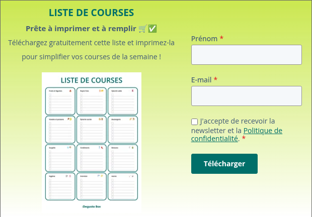 LISTE DE COURSES Prête à imprimer et à remplir ��✅ Téléchargez gratuitement cette liste et imprimez-la pour simplifier vos courses de la semaine ! &nbsp;