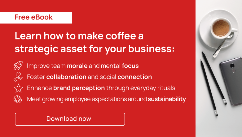 Download a free eBook and discover how coffee boosts focus, wellbeing, company culture, and sustainability in your workplace.