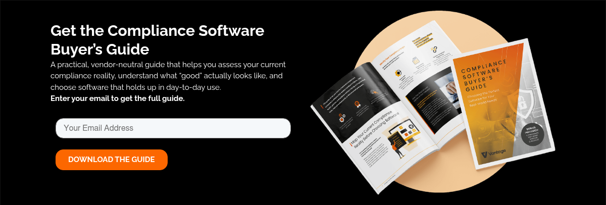 Get the Compliance Software Buyer’s Guide A practical, vendor-neutral guide that helps you assess your current compliance reality, understand what “good” actually looks like, and choose software that holds up in day-to-day use.  Enter your email to get the full guide.  