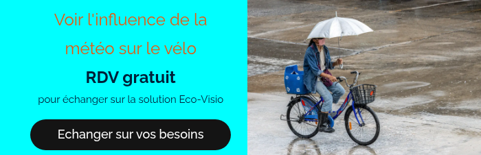 Voir l'influence de la météo sur le vélo RDV gratuit pour échanger sur la solution Eco-Visio  