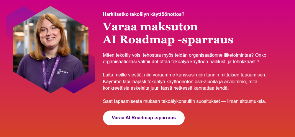 Varaa maksuton AI Roadmap -sparraus