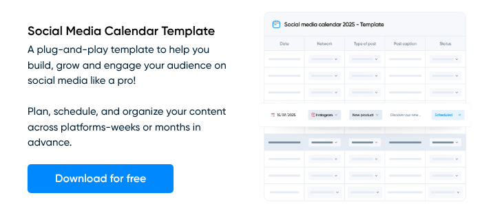 Social Media Calendar Template A plug-and-play template to help you build, grow and engage your audience on social media like a pro!   Plan, schedule, and organize your content across platforms-weeks or months in advance.{{ include_custom_fonts({"Gilroy":["Audacieux","Moyen","Semi-gras"]}) }}