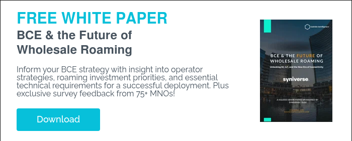 FREE WHITE PAPER BCE & the Future of Wholesale Roaming Inform your BCE strategy with insight into operator strategies, roaming investment priorities, and essential technical requirements for a successful deployment. Plus exclusive survey feedback from 75+ MNOs! Â