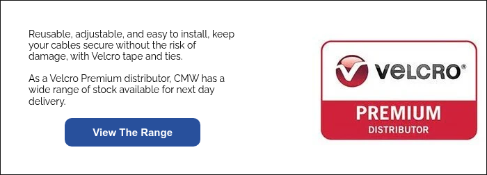 Reusable, adjustable, and easy to install, keep your cables secure without the risk of damage, with Velcro tape and ties. As a Velcro Premium distributor, CMW has a wide range of stock available for next day delivery. &Acirc;&nbsp;