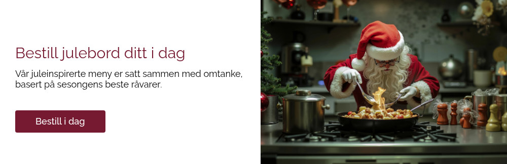 Bestill julebord ditt i dag   Vår juleinspirerte meny er satt sammen med omtanke, basert på sesongens beste råvarer.