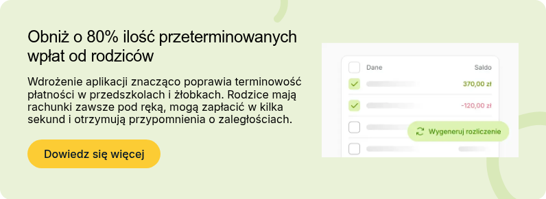 Obniż o 80% ilość przeterminowanych wpłat od rodzic&oacute;w