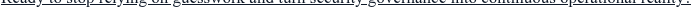 Ready to stop relying on guesswork and turn security governance into continuous  operational reality?