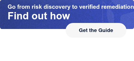 Go from risk discovery to verified remediationFind out how Get the Guide