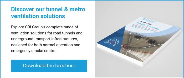Discover our tunnel & metro ventilation solutions &nbsp; Explore CBI Group&rsquo;s complete range of ventilation solutions for road tunnels and underground transport infrastructures, designed for both normal operation and emergency smoke control. &nbsp;