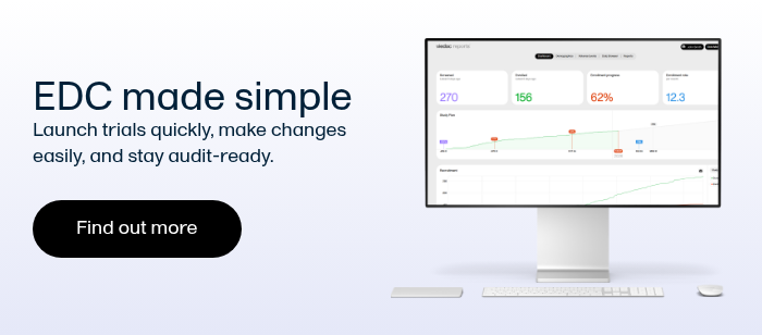 EDC made simple Launch trials quickly, make changes easily, and stay audit-ready.&nbsp; &nbsp;