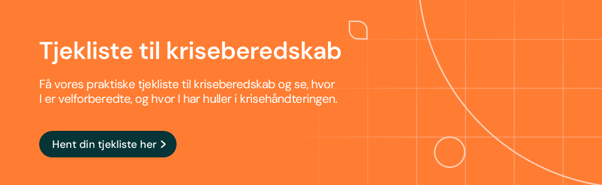 tjekliste til kriseberedskab