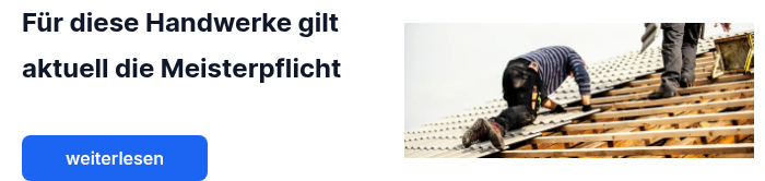 Für diese Handwerke gilt aktuell die Meisterpflicht    