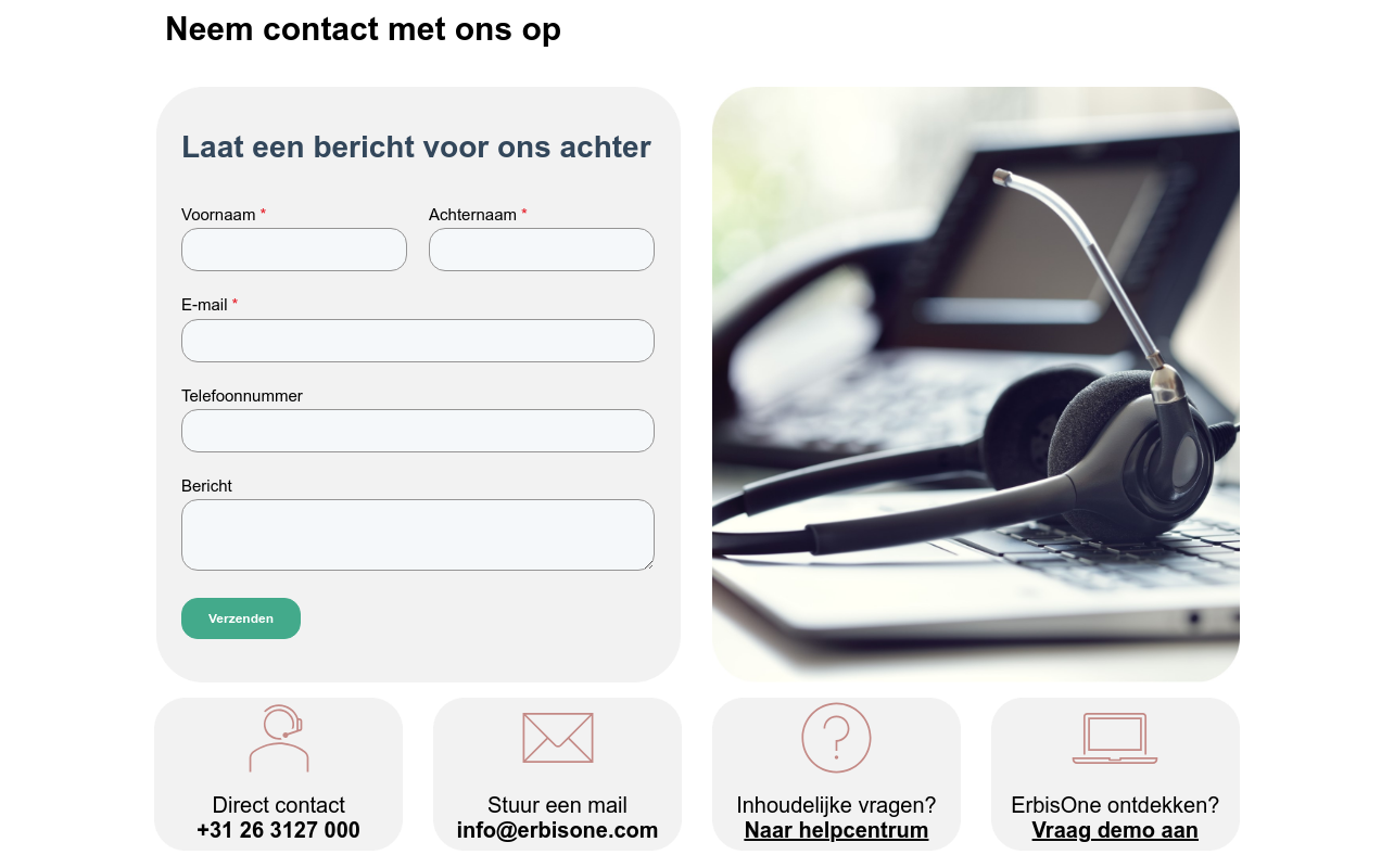 Neem contact met ons op