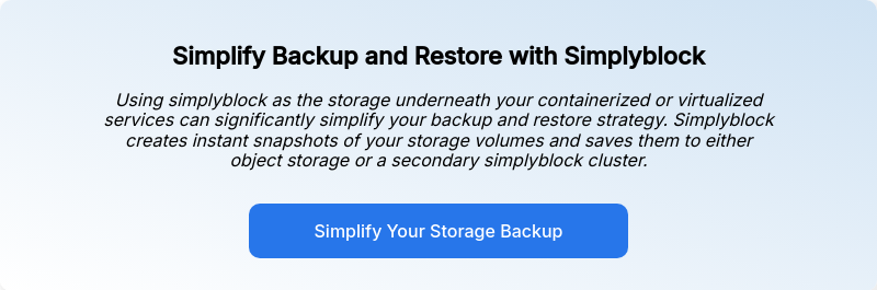 Simplify Backup and Restore with Simplyblock
