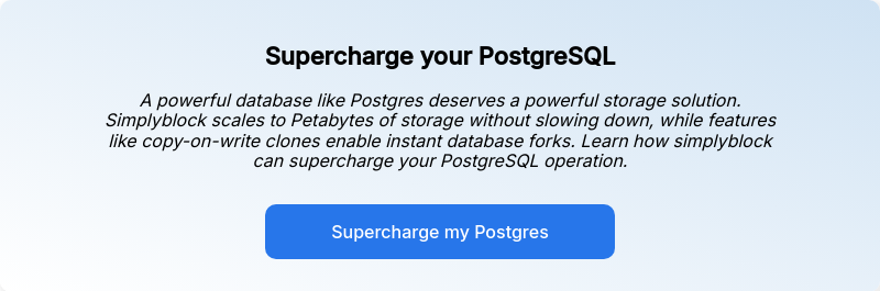 Supercharge your PostgreSQL