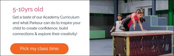 5-10yrs old Get a taste of our Academy Curriculum and what Parkour can do to inspire your child to create confidence, build connections & explore their creativity! &nbsp;