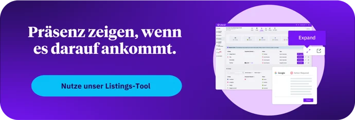 Banner zum Listings-Tool