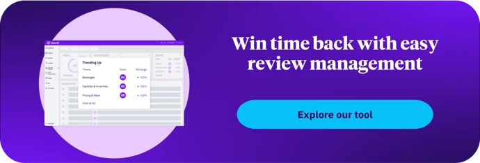 Banner to review management tool