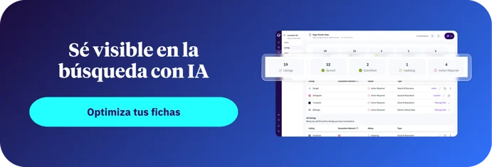 Banner para listings management