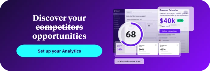 Banner to Analytics product page