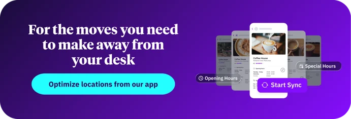 Banner to uberall app page