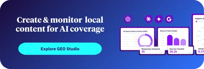 Banner to GEO Studio Uberall product