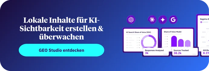 Blog Banner zur GEO Studio Seite