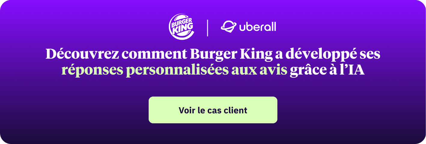 Banner pour le cas client de Burger King