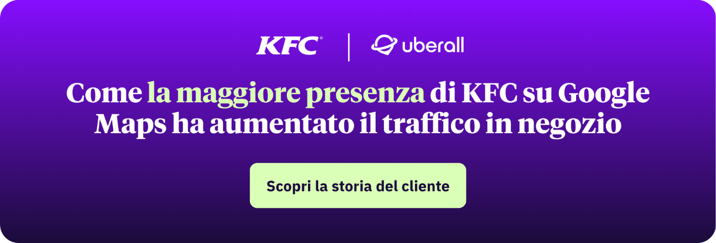Banner per la storia con KFC e Uberall