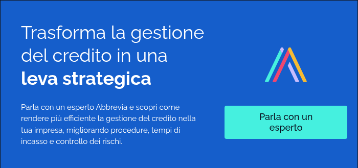 Trasforma la gestione del credito in una leva strategica   Parla con un esperto Abbrevia e scopri come rendere più efficiente la gestione del credito nella tua impresa, migliorando procedure, tempi di incasso e controllo dei rischi.