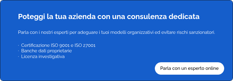 Poteggi la tua azienda con una consulenza dedicata