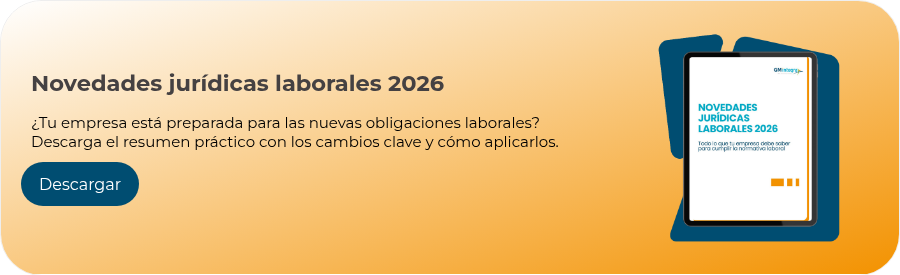 Novedades jurídicas laborales 2026   ¿Tu empresa está preparada para las nuevas obligaciones laborales? Descarga el resumen práctico con los cambios clave y cómo aplicarlos.