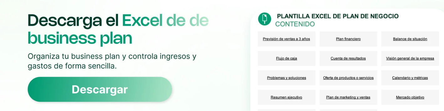 Plantilla Excel de Business Plan [Descarga GRATIS]