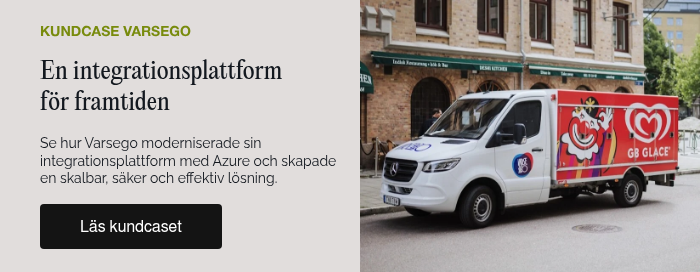 KUNDCASE VARSEGO En integrationsplattform för framtiden Se hur Varsego moderniserade sin integrationsplattform med Azure och skapade en skalbar, säker och effektiv lösning. &nbsp;