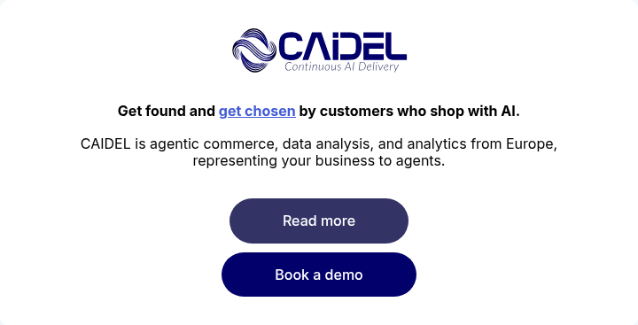 Wide logo of CAIDEL.