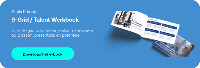 Gratis E-book 9-Grid / Talent Werkboek &nbsp; In het 9-grid positioneer je elke medewerker op 2 assen: presentatie en potentieel. &nbsp; &nbsp;