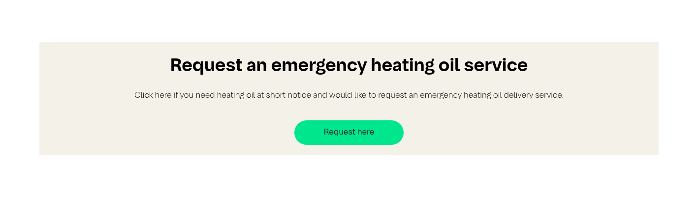 Request an emergency heating oil service