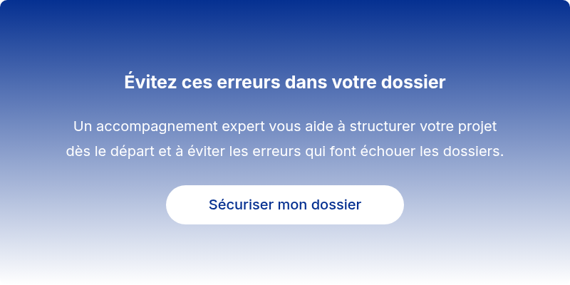 Évitez ces erreurs dans votre dossier