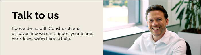 Talk to us &nbsp; Book a demo with Construsoft and discover how we can support your team’s workflows. We’re here to help. &nbsp;