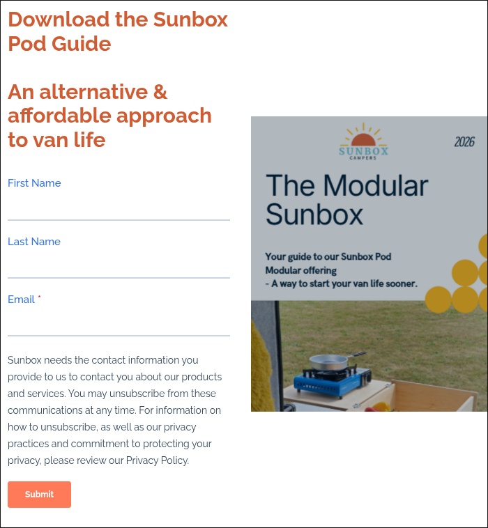 Download the Sunbox Pod Guide &nbsp; An alternative & affordable approach to van life &nbsp;