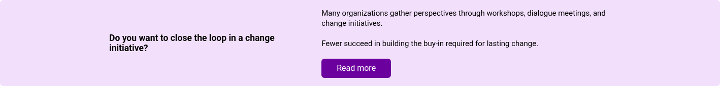 Do you want to close the loop in a change initiative?