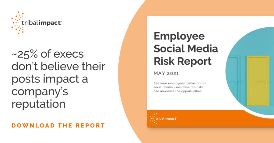 Employee social media risk report 2021 download employees