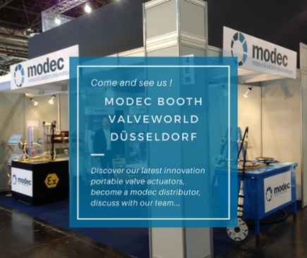 Come and see us in our booth in Valveworld Düsseldorf! We'll be pleased to discuss with you and present you our latest innovation : portable valve actuators.