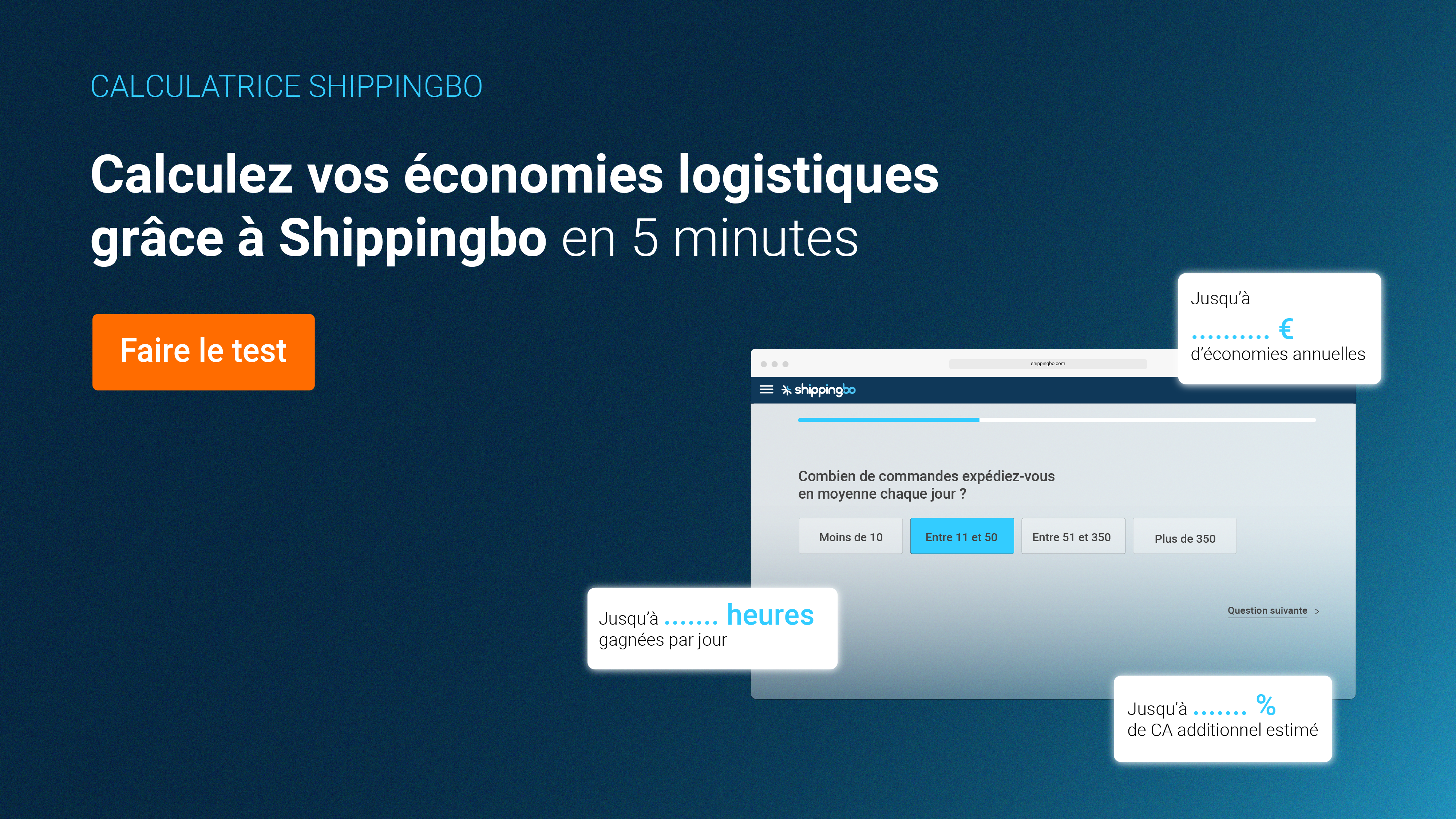 Calculez vos économies logistiques