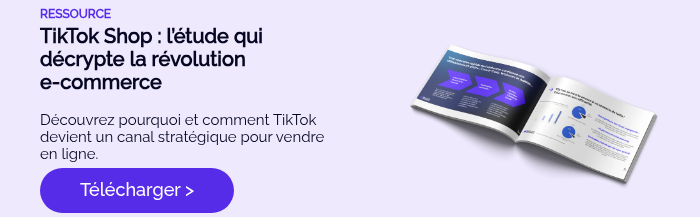 RESSOURCE TikTok Shop : l’étude qui décrypte la révolution e-commerce &nbsp; Découvrez pourquoi et comment TikTok devient un canal stratégique pour vendre en ligne.
