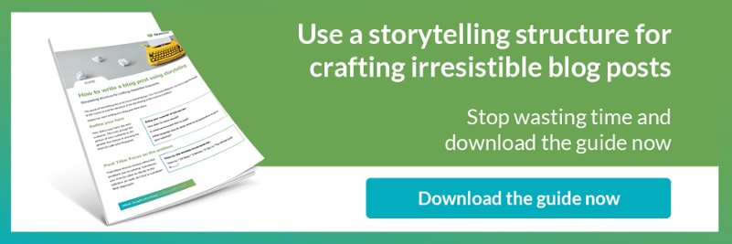 How to write a blog post using storytelling guide