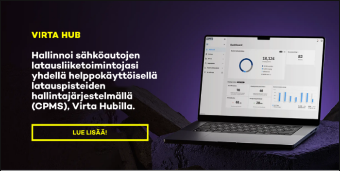 Hallinnoi sähköautojen latausliiketoimintojasi yhdellä helppokäyttöisellä latauspisteiden hallintajärjestelmällä (CPMS) - Opi lisää Virta Hubista